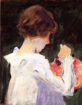 John Singer Sargent : Study of Polly Barnard for,Carnation, Lily, Lily, Rose